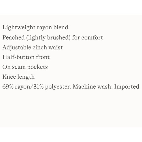 Lands' End dress L 12 peach pink rayon classic short sleeve shirt dress new $93 - Picture 4 of 4